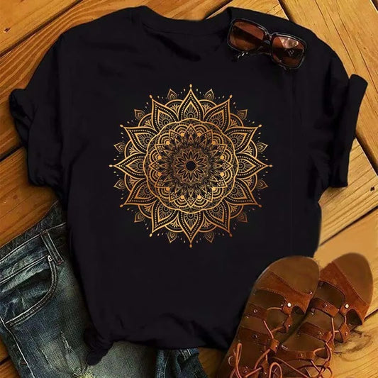 New Mandala Floral Printed T-Shirt