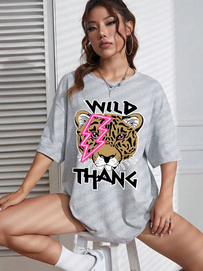 Wild Leopard Printing Women T-shirt