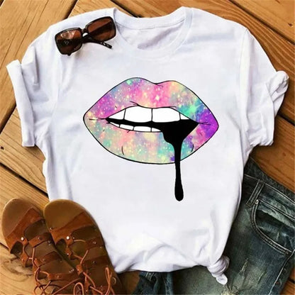 Lips Print  T-Shirt