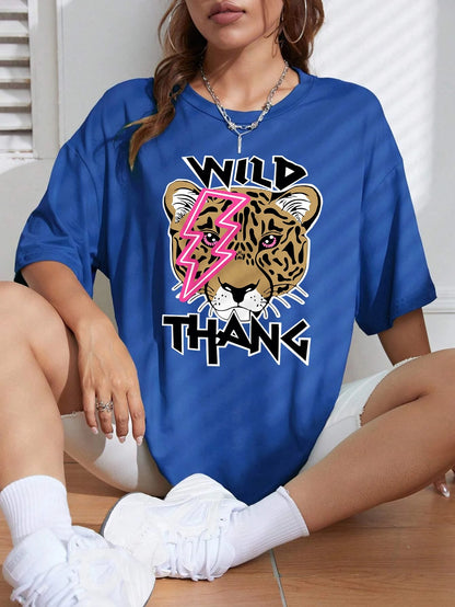 Wild Leopard Printing Women T-shirt